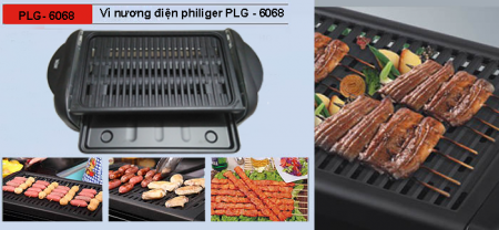 Vỉ Nướng Điện Philiger PLG-6068 bảo hành 18 tháng