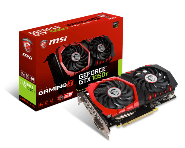 Card Màn Hình MSI Gtx 1050 Ti Gaming X 4G