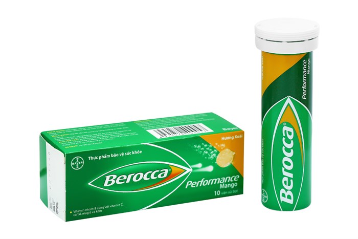 Viên sủi bổ sung vitamin tổng hợp Berocca Performance Mango tuýp 10 viên