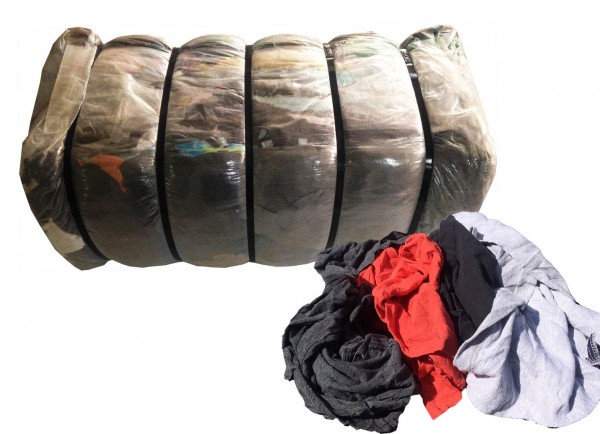 100 Lb Shop Rags - Also Called Cotton Nylon Rags, Cleaning Towels, Wiping Cloths, Cloth Rags, Recycled Rags, Tshirt Cloth Rags
