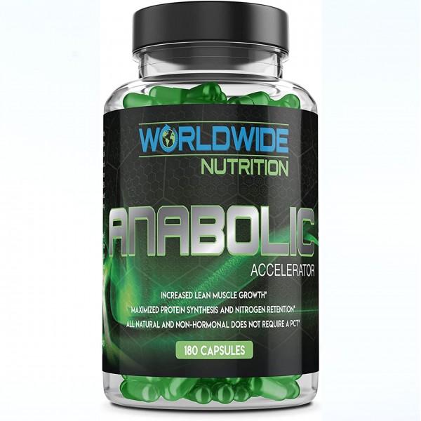 Worldwide Nutrition Anabolic Accelerator Supplement - Muscle Growth, Strength, Recovery, Power - Plant-Based, Workout Performance Enhancer - Cortis...