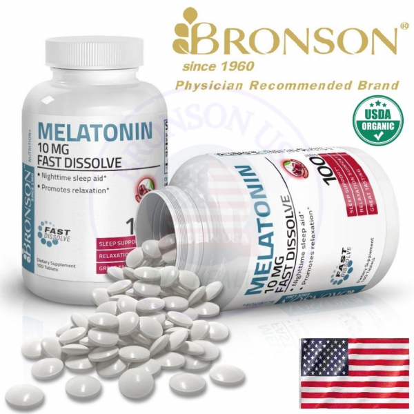 [HCM]Organic Melatonin Fast Dissolve 10mg - 100 viên Mỹ - Giúp ngủ ngon