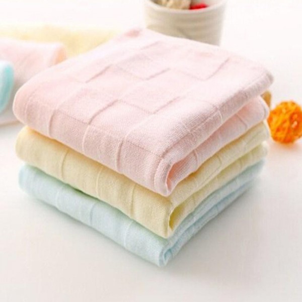 PatPat Bộ 3 khăn lau bằng vải cotton hai lớp cho bé kích thước 30cmx30cm - INTL