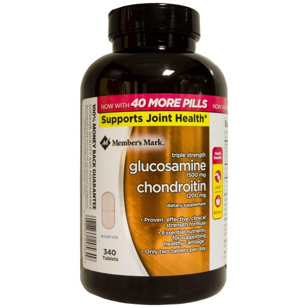 Member's Mark Triple Strength Glucosamine Chondroitin (340 ct.) A1 (Pack of 6)