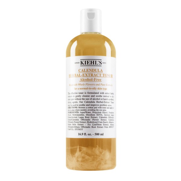 Kiehl's Calendula Herbal Extract A Normal To Oily Skin Type Alcohol-Free Toner for Unisex, 16.9 Ounce