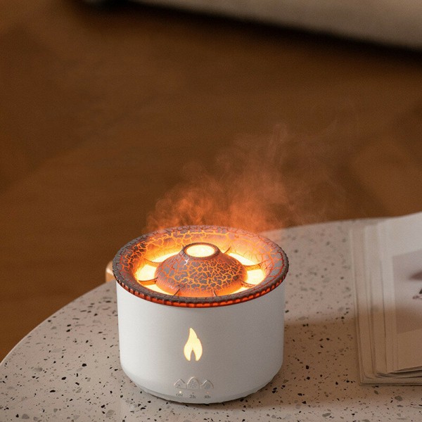 360ml Volcanic Flame Aroma Oil Diffuser Jellyfish Smoke Ring Air Humidifier Ultrasonic Atomizing Sprayer As Christmas Gi