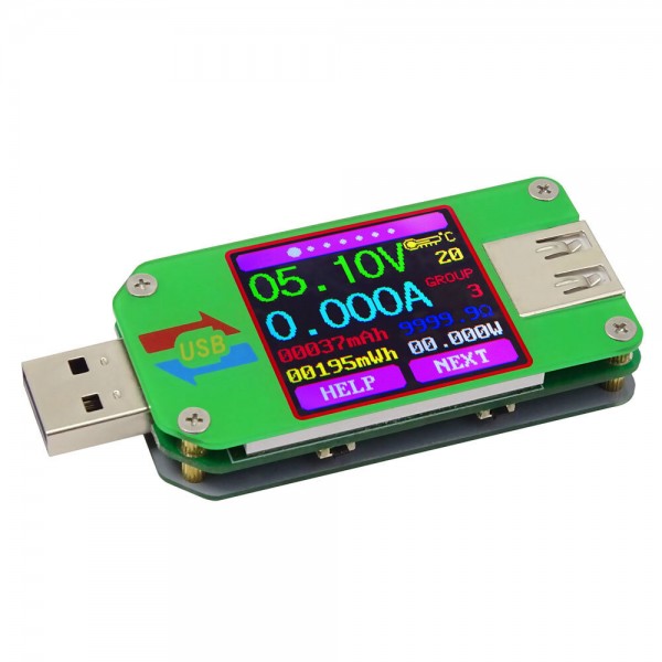 RIDEN® UM24/UM24C USB 2.0 Color LCD Display Tester Voltage Current Meter Voltmeter Amperimetro Battery Charge Measure Ca