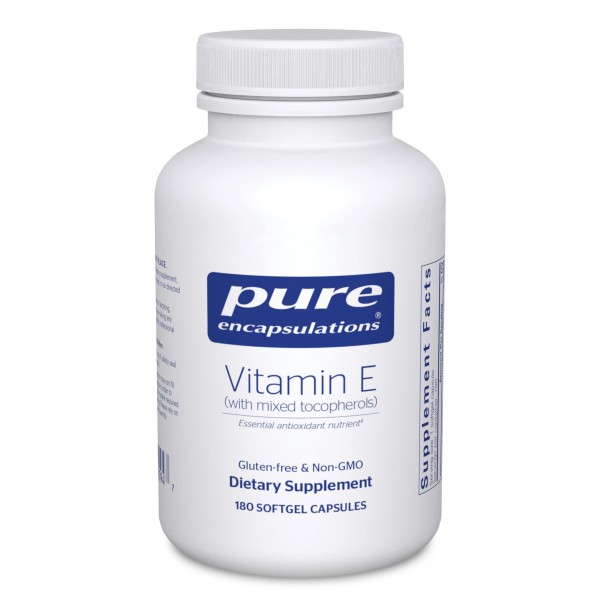 Pure Encapsulations Vitamin E (with Mixed Tocopherols) | Antioxidant Supplement to Support Cellular Respiration and Cardiovascular Health* | 180 So...