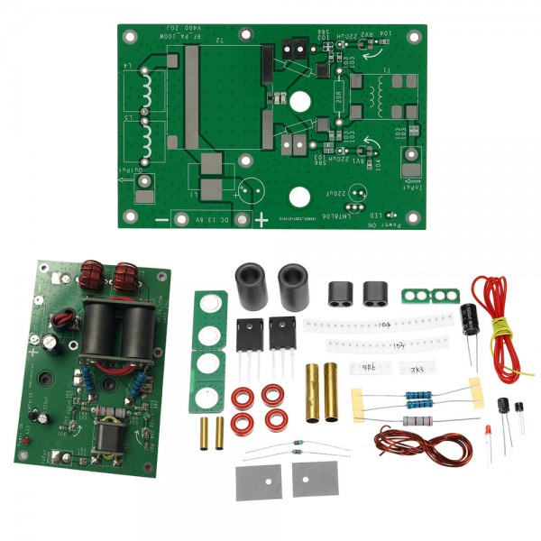 100W Linear High Frequency RF Power Amplifier Kit with Low Pass Filter Wireless Power Transmission DIY Kit