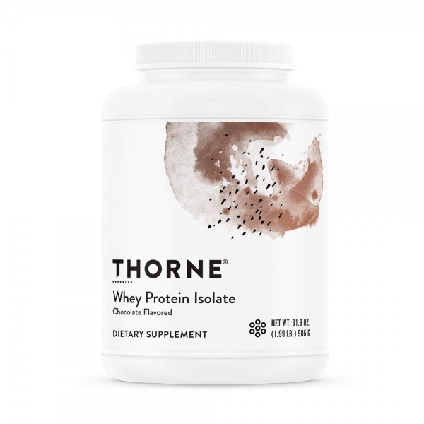 Thorne Research - Whey Protein Isolate - Easy-to-Digest Whey Protein Isolate Powder - NSF Certified for Sport - Chocolate - 31.9 Oz