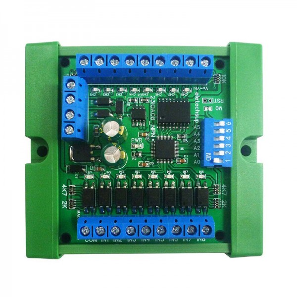 23IOA08 8CH Multifunctional RS485 Remote IO Module PLC DI-DO Expansion Board DIN Guide Rail