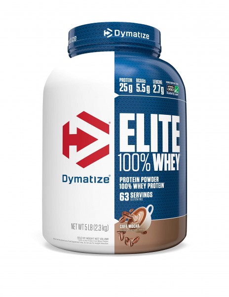 Dymatize Elite 100% Whey Protein Powder, 25g Protein, 5.5g BCAAs & 2.7g L-Leucine, Quick Absorbing & Fast Digesting for Optimal Muscle Recovery, Fr...