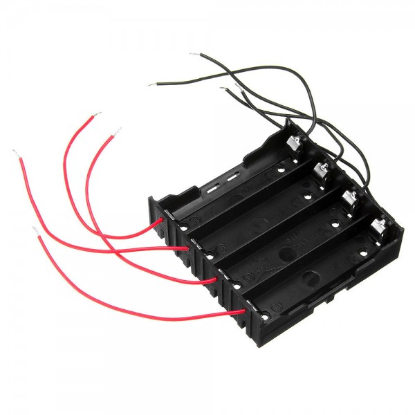 5pcs DIY 4 Slot 18650 Battery Holder With 8 Leads