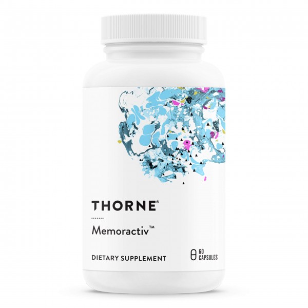 Thorne Memoractiv - Nootropic Brain Supplement - Focus, Creativity, Concentration - Ashwagandha, Ginkgo, Lutemax, Pterostilbene - Gluten-Free, Dair...