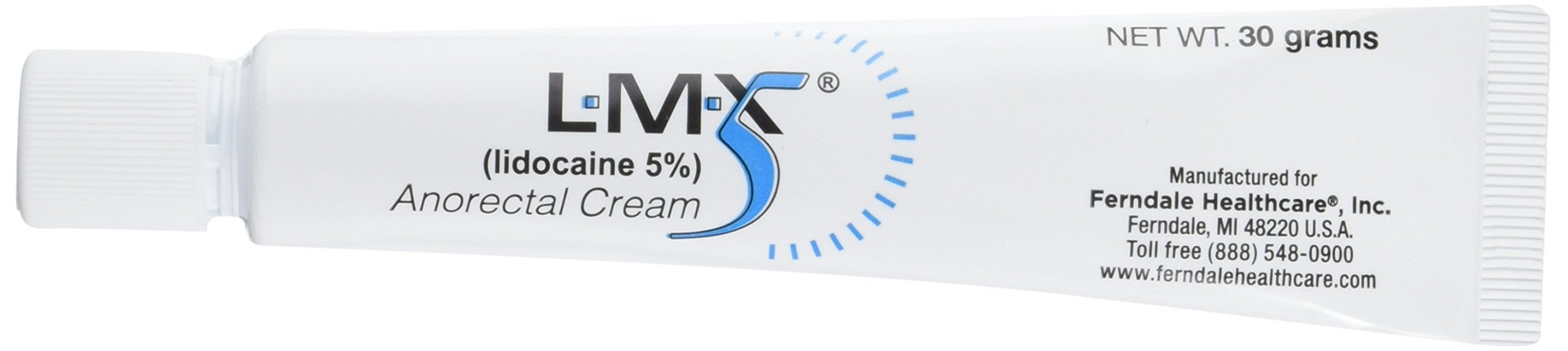 LMX5 Lidocaine Pain Relief Cream, 30g Tube – Topical, Fast Acting, Long Lasting use for Cuts, Scraps, Sunburn, & Bites