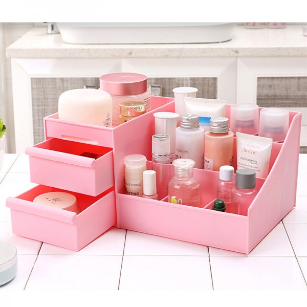 Large Capacity Cosmetic Organizer Storage Box Drawer Dressing Table Skin Care Rack House Container Sundries Makeup Organ