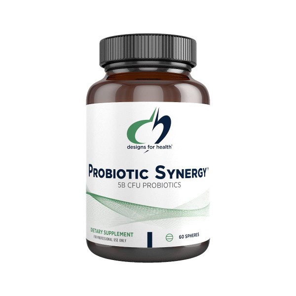 Designs for Health Probiotic Synergy Spheres - Patented Controlled Release Probiotic Spheres - Supplement for Adults with Bifidobacterium Longum + ...