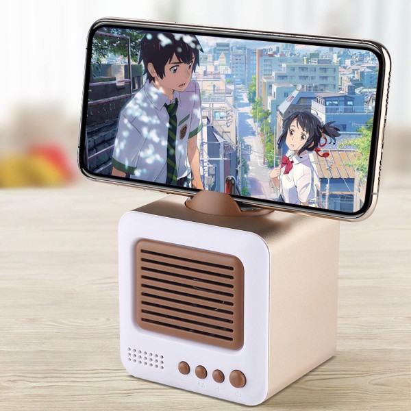 Bluetooth Speaker Retro TV-shaped Stand Mini Speaker Bluetooth Stereo HIFI Sound