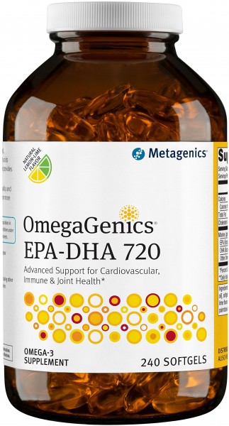 Metagenics - OmegaGenics® EPA-DHA 720 – Omega-3 Fish Oil – Daily Supplement, 240 count