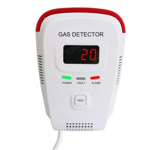 Voice Warning and Digital Display Plug-In Combustible Natural Gas Detector alarm Portable LPG LNG Gas Leak Sensor Tester