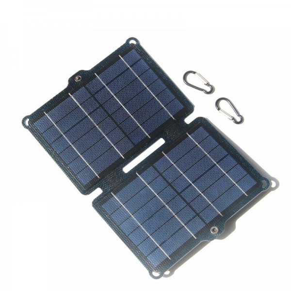 8W 5V ETFE Solar Panel Charger Dual USB Port Folding Solar Bag for Outdoor Travelling IPX6 Waterproof Power Bank Plate f