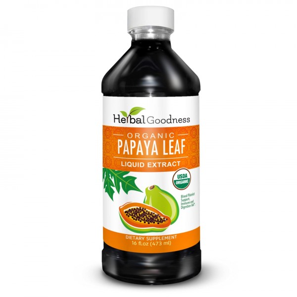 Papaya Leaf Extract Platelet Support - 15X Strength Natural Blood Platelet Boost, Bone Marrow & Spleen Support, Immune & Gut Health, Digestive Enzy...