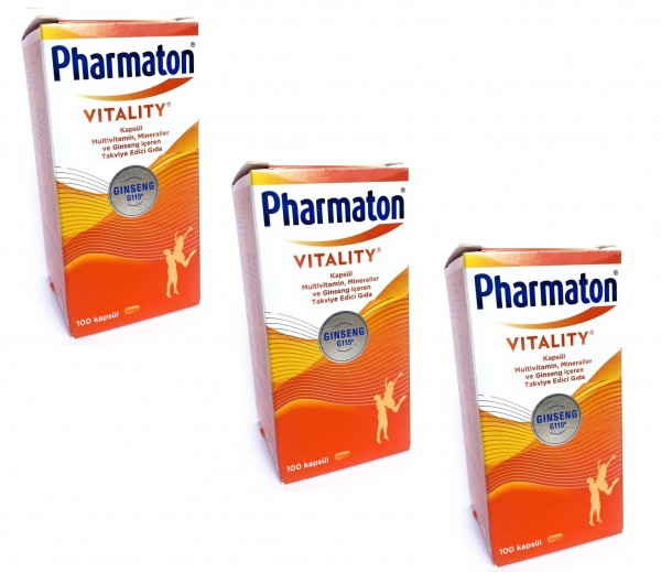 Pharmaton Vitality Capsules 100 Caps X 3 Pack