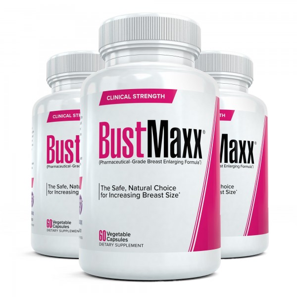 BustMaxx: The Most Trusted Breast Enhancement Pills - Natural Breast Enlargement to Increase Breast and Bust Size, 60 Capsules (3 Bottles)