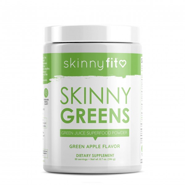 SkinnyFit Skinny Greens, Green Juice Superfood Powder, Green Apple Flavor, Support Weight Loss, Natural Energy & Focus, Reduce Bloating, Helps Redu...