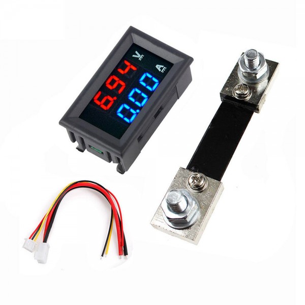 0.56inch Blue Red Dual LED Display Mini Digital Voltmeter Ammeter DC 100V 100A Panel Amp Volt Voltage Current Meter Test