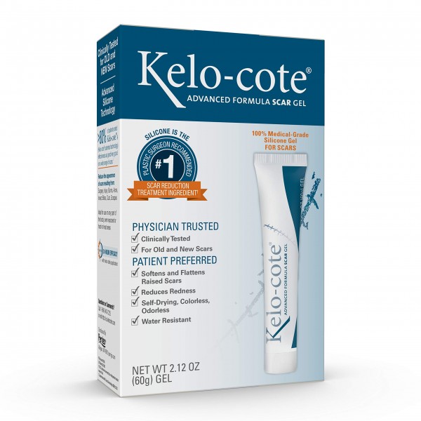 Kelo-cote Advanced Skincare Formula Scar Gel, Acne Scar, Burn Scar, Surgical Scar, C-Section Scar and Keloid Scar Treatment, 2.12 Ounces (60g)