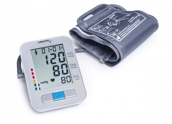 Lumiscope Automatic Digital Blood Pressure Monitor with Adult Cuff - Digital LCD Screen, Pulse Monitor, and 2-User Memory - 1133