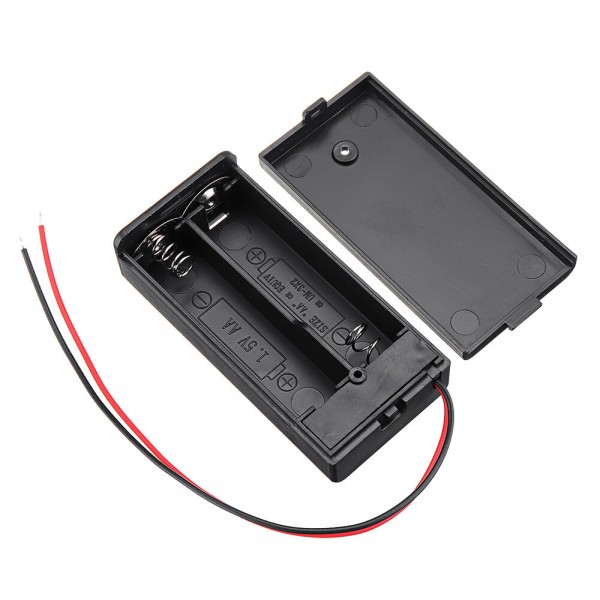 2 Slots AA Battery Box Battery Holder Board with Switch for 2 x AA Batteries DIY kit Case