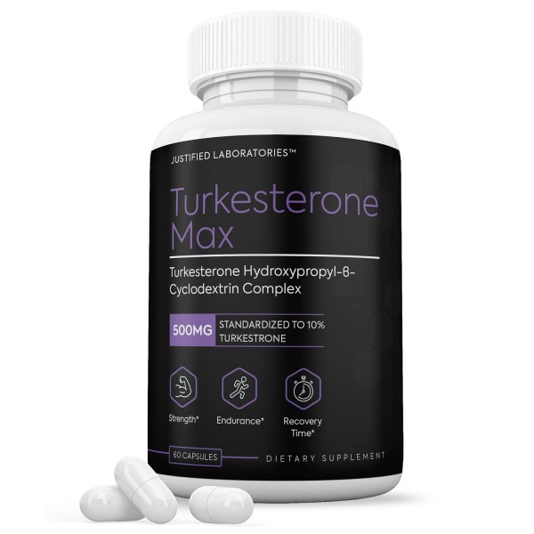 Turkesterone 500mg 10% Standardized Increase Natural Stamina Endurance Strength Testosterone Booster 60 Capsules