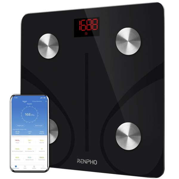 RENPHO Body Fat Scale Smart BMI Scale Digital Bathroom Wireless Weight Scale, Body Composition Analyzer with Smartphone App sync with Bluetooth, 40...