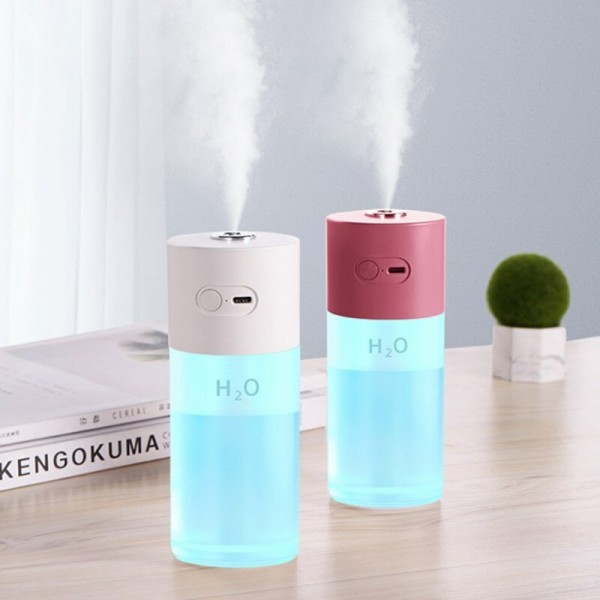 280ml Mini Air Humidifier Aroma Diffuser Mist Cool Maker USB Recharge with Night Light for Car Home Office