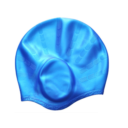 Nón bơi che tai silicone sbart - màu xanh