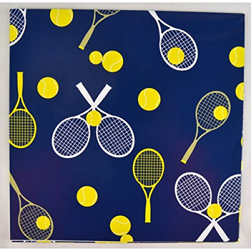 Tennis Flat Gift Wrap - 20" x 30" - 10 Sheets per Order!