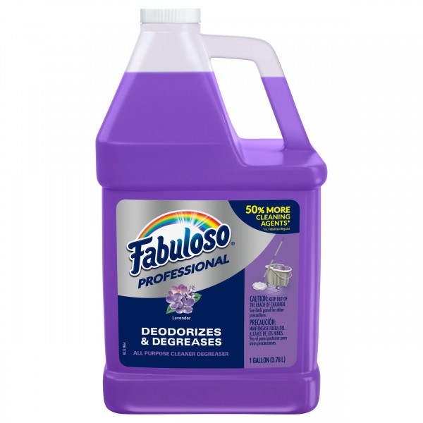 FABULOSO Professional All Purpose Cleaner & Degreaser Gallon Refill, Lavender, 4 Gallons Total (128 oz Bottle | Case of 4), Multi Purpose Cleaner, ...