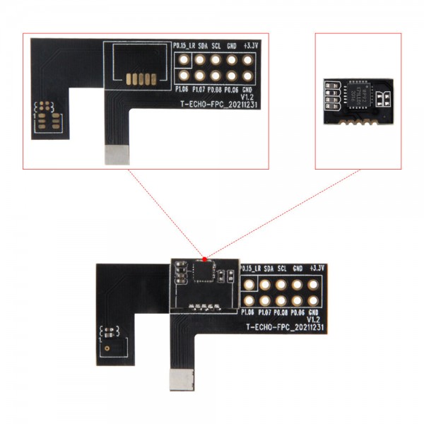 LILYGO® T-Echo GPIO MPU9250 Microphone Expansion Module Development Circuit Board Compatible T-ECHO T-Watch 2019 T-Camer