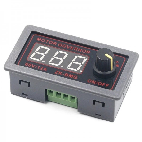 ZK-BMG PWM DC Motor Controller Adjustable Speed DC 9-60V 12V 24V 48V 12A Digital Display Encoder Duty Ratio Frequency Co