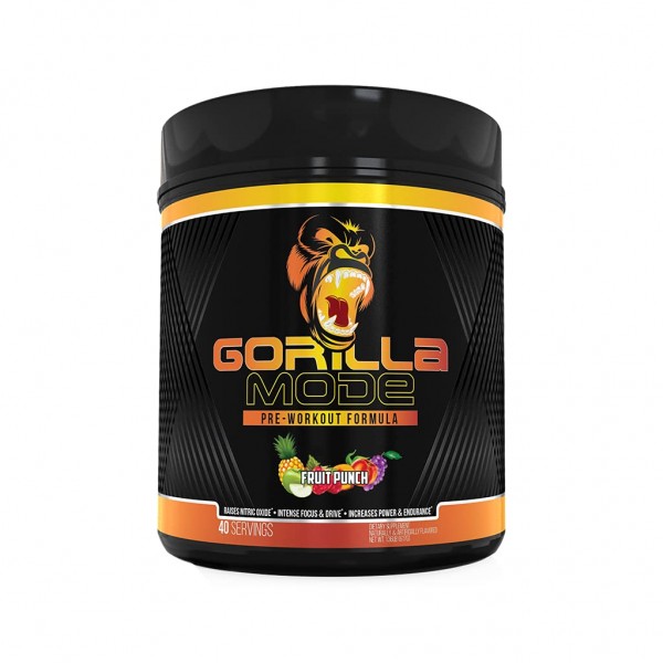 Gorilla Mode Pre Workout - Massive Pumps · Laser Focus · Energy · Power - L-Citrulline, Creatine, GlycerPump™, L-Tyrosine, Agmatine, Kanna, N-Phene...