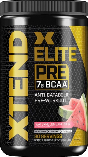 Scivation XTEND Elite Pre BCAA Powder Anti-Catabolic Pre Workout Drink with Branched Chain Amino Acids BCAAs, 30 Servings, Watermelon Explosion,(Pa...