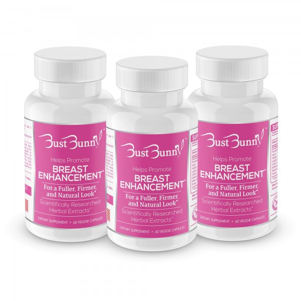 Breast Enhancement Pills - Vegan Friendly - 3 Month Supply | #1 Natural Way to a Fuller, Firmer Look by BUST BUNNY