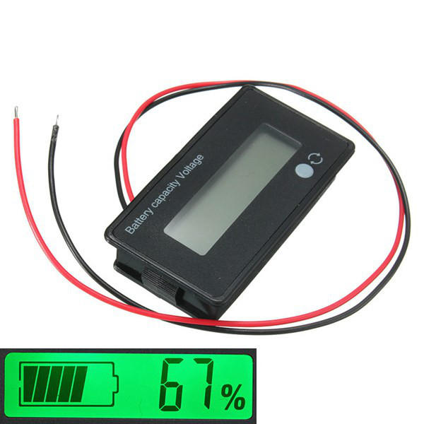 3Pcs 12V/24V/36V/48V 8-70V LCD Acid Lead Lithium Battery Capacity Indicator Digital Voltmeter