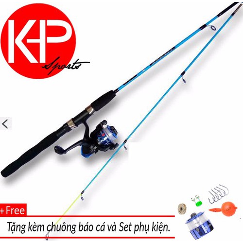 Bộ cần câu lure 1m5 tặng kèm chuông và 5 phụ kiện