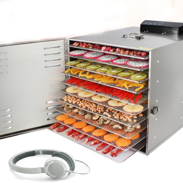 Food Dehydrator 220V 1000W Stainless Steel Yogurt Fruit Dryer-US/EU/AU Plug