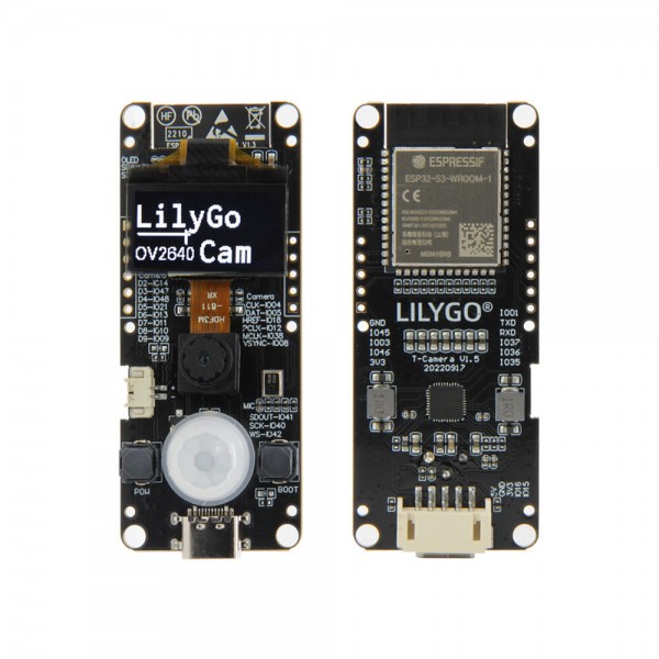 LILYGO® T-Camera-S3 ESP32-S3 Development Board 2MP HD Camera 0.96 inch OLED 16MB Flash WiFi bluetooth Module