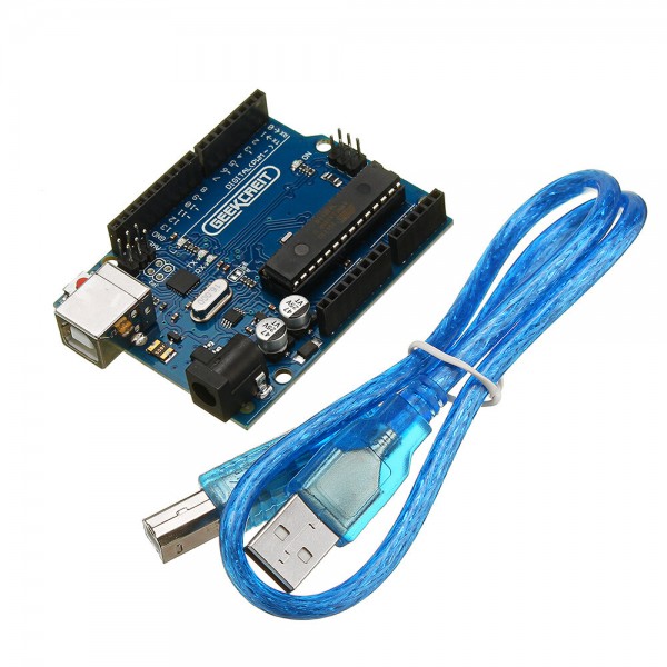 2pcs UNO R3 ATmega16U2 AVR USB Development Main Board Geekcreit for Arduino - products that work with official for Ardui