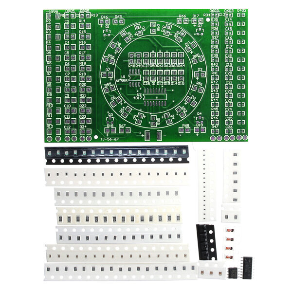 10Pcs DIY SMD Rotating LED SMD Components Soldering Practice Board Skill Training Kit